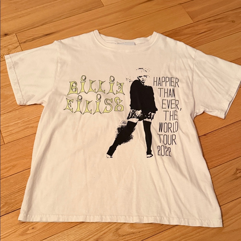 White Billie Eilish Tour T-Shirt 2022